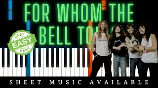 For Whom the Bell Tolls by Metallica (Easy Piano Tutorial)