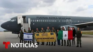 El regreso de un grupo de mexicanos varados en Israel | Noticias Telemundo