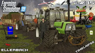 DISASTER - MUDDY and WET SILAGE HARVEST with @kedex | Ellerbach | Farming Simulator 22 | Episode 35