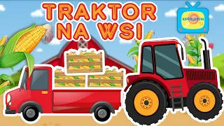 Traktor na farmie - Wieś - Bajka edukacyjna dla dzieci po polsku - Traktor i kombajn 🚜🌾