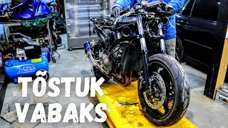 Kawasaki Ninja ZX9R - vedelike vahetus, detailide eemaldamine värvimiseks ja muud tööd