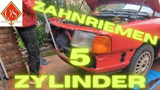 Audi 100 5 Zylinder Zahnriemenwechsel 🤞 change timing belt 👌 NF Motor 2.3 E