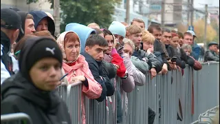 Вторую группу частично мобилизованных отправили из Бийска ("Будни", 27.09.22г., Бийское телевидение)