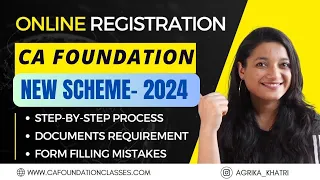 CA Foundation June 24 Dec 24  Registration Process CA New Scheme | Step By Step Process | Agrika
