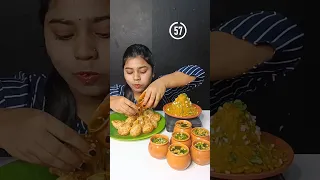 15 Spicy Pani Puri Challenge In 1 Minute Challenge | Most Spicy Pani Puri Challenge #shorts