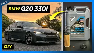 HOW TO: OIL CHANGE + OIL FILTER in a BMW 330i (B48/B46) + RESET OIL LIGHT
