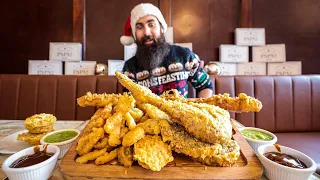 THE DEEP FRIED FULL 7LB CHRISTMAS DINNER CHALLENGE | XMAS SERIES 2020 | BeardMeatsFood