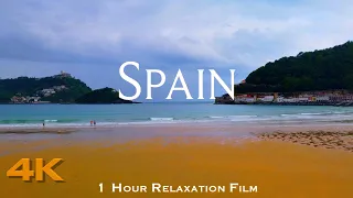 SPAIN 4K 🇪🇸 1 Hour Scenic Nature Relaxation Drone Film