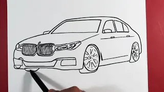 How to draw Bmw Car Step by Step / Araba Çizimi Kolay Bmw