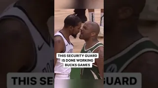 The security guard who made contact with PJ Tucker is not allowed to work any more games in Milwauke