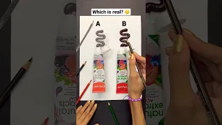 Which one is real? 🤔❤️ #shorts #art #drawing #painting #craft #artist #draw #creative