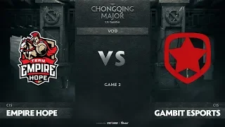 Team Empire Hope vs Gambit Esports, Game 2, CIS Qualifiers The Chongqing Major