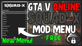 Squad-X Mod Menu v1.0 | FREE GTA V Mod Menu | Easy Injection! | + Recovery Options! | Tutorial