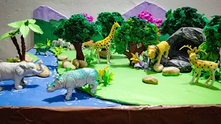 Best Forest Model (Jungle) For School Projects | With Wild Animals |