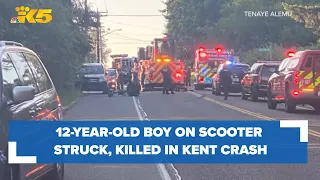 12-year-old boy on scooter struck, killed in Kent crash