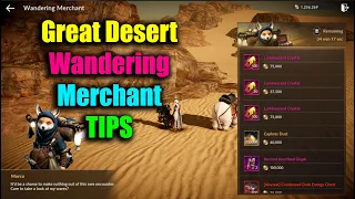 Black Desert Mobile Great Desert Wandering Merchant TIPS