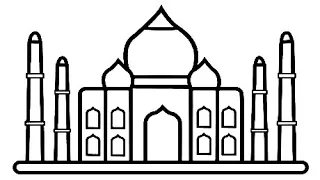 how to draw taj mahal drawing coloring painting #mahal #drawing | taj mahal easy drawings #tajmahal