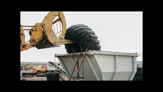 Monster Crusher Too Powerful and Dangerous, Recycling Giant All Tires! Shredding Machines Waste