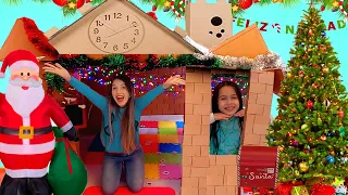 CONSTRUYO UNA CASITA DE CARTON DE NAVIDAD🎄