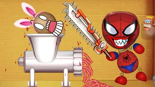 Meat Grinder vs Spiderman | Kick the Buddy 2