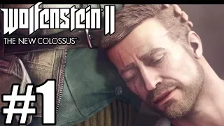 Wolfenstein 2 The New Colossus Gameplay Walkthrough Part 1 - PS4 Pro