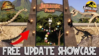 ALL NEW DECORATIONS: They Kept THE BEST A Secret! | Jurassic World Evolution 2 Free JP Update