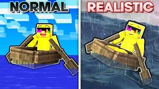 Surviving REALISTIC Minecraft For 24 HOURS!