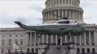 Barack Obama's Helicopter Leaves White House/Washington DC - 2017 Presidential Inauguration