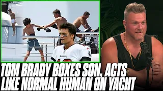Tom Brady Caught Working Out, Boxing With Son, & Diving Off Yacht | Pat McAfee Reacts