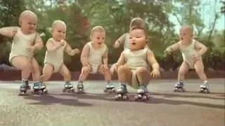 Funny !!! kids on Roller Skates...