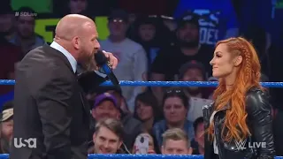 Becky Lynch SLAPS Triple H FULL SEGMENT   Smackdown February 5, 20191