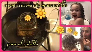 Cómo hacer una crema casera de manzanilla/ crema casera para aclarar el pelo / Marina Vega