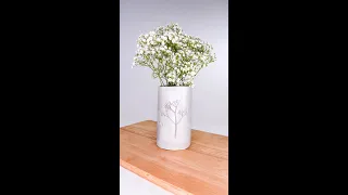 Pressed Flower Handmade Vase 🌸 DIY Pottery Tutorial