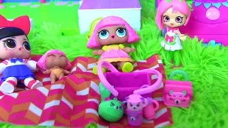 КУКЛЫ ЛОЛ СЮРПРИЗ МУЛЬТИК! Пикник за городом для LOL Surprise Dolls на новой тачке Shopkins