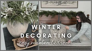 Winter Decorating | cozy master bedroom