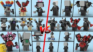 All Skibidi Toilets vs All Skibidi Toilets Fanmade in LEGO (Minifigures Tutorial)