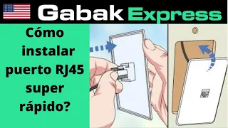 como instalar puerto de red rj45 en la pared en 3 minutos