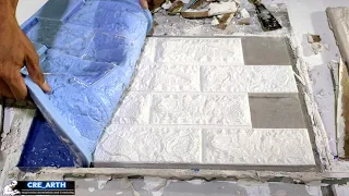 How to make gypsum wall panel || silicone mold making from wall sticker foam