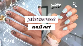 How I Do Cute & Easy Pinterest Inspired Aesthetic Nails at Home | Ep. 1