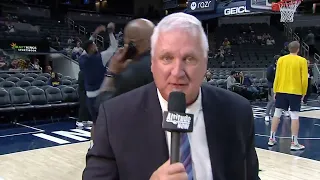 Announcer Interrupts Shoot-around To Ask Nuggets Player If He's Playing Tonight 😂