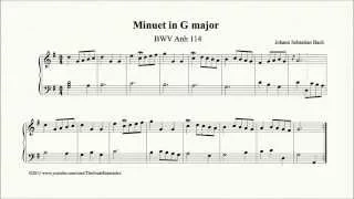 Bach, Minuet in G major, BWV Anh.114, Organ