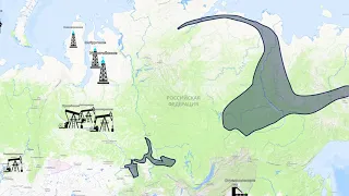 Месторождения Нефти, Газа, Угля и Урана в России на карте