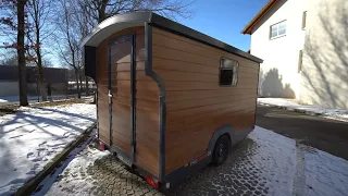Tiny-House Echte 3,5m Länge! Made in Germany 🇩🇪 Wohnwagen in Holzoptik. XL Innenraum.