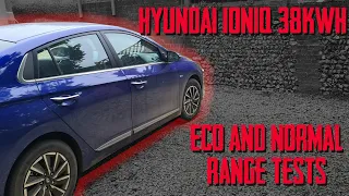 Hyundai Ioniq electric 38kWh..Eco & normal range tests
