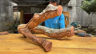 Extremely Creative Wood Recycling Project | How To Make a Discarded Tree Into a Unique & Solid Table