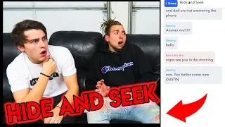 SCARIEST TEXTS OF ALL TIME... (hide and seek) | Colby Brock