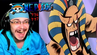 Luffy vs Hannyabal One Piece reaction 446-447