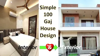 100 Gaj House Design India|  20x45 House Plan | Interior design ideas for Small House Villa Design