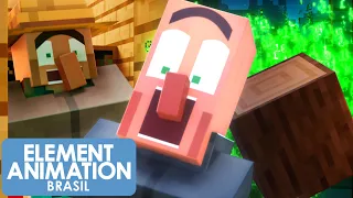 ALDEÕES EM “DOCES OU TRAVESSURAS” - UM HALLOWEEN NO MINECRAFT! (ANIMAÇÃO) #shorts