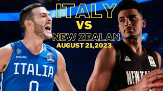 ITALY vs NEW ZEALAND FULL GAME HIGHLIGHTS|August 21|2023 FIBA WC WARM UP GAME